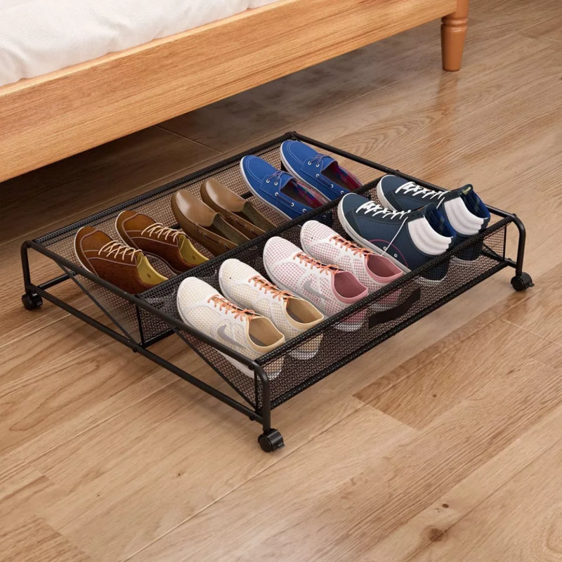 Under bed shoe storage on wheels discount